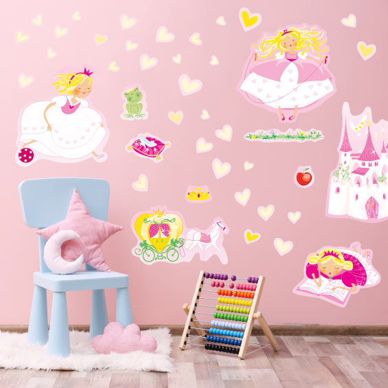 Princesses and castle wall stickers