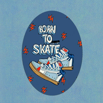 Nažehľovacia záplata Born to Skate