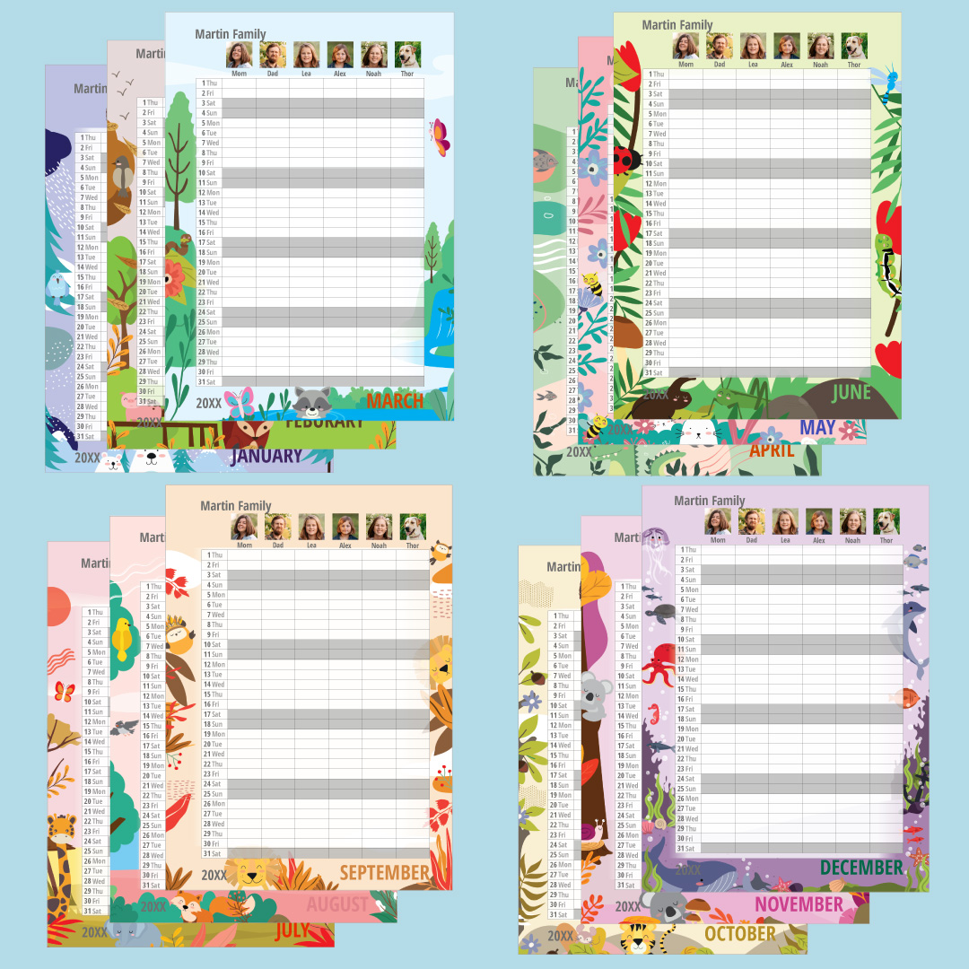 Photo planner Calendar A4 (12 months)  2025