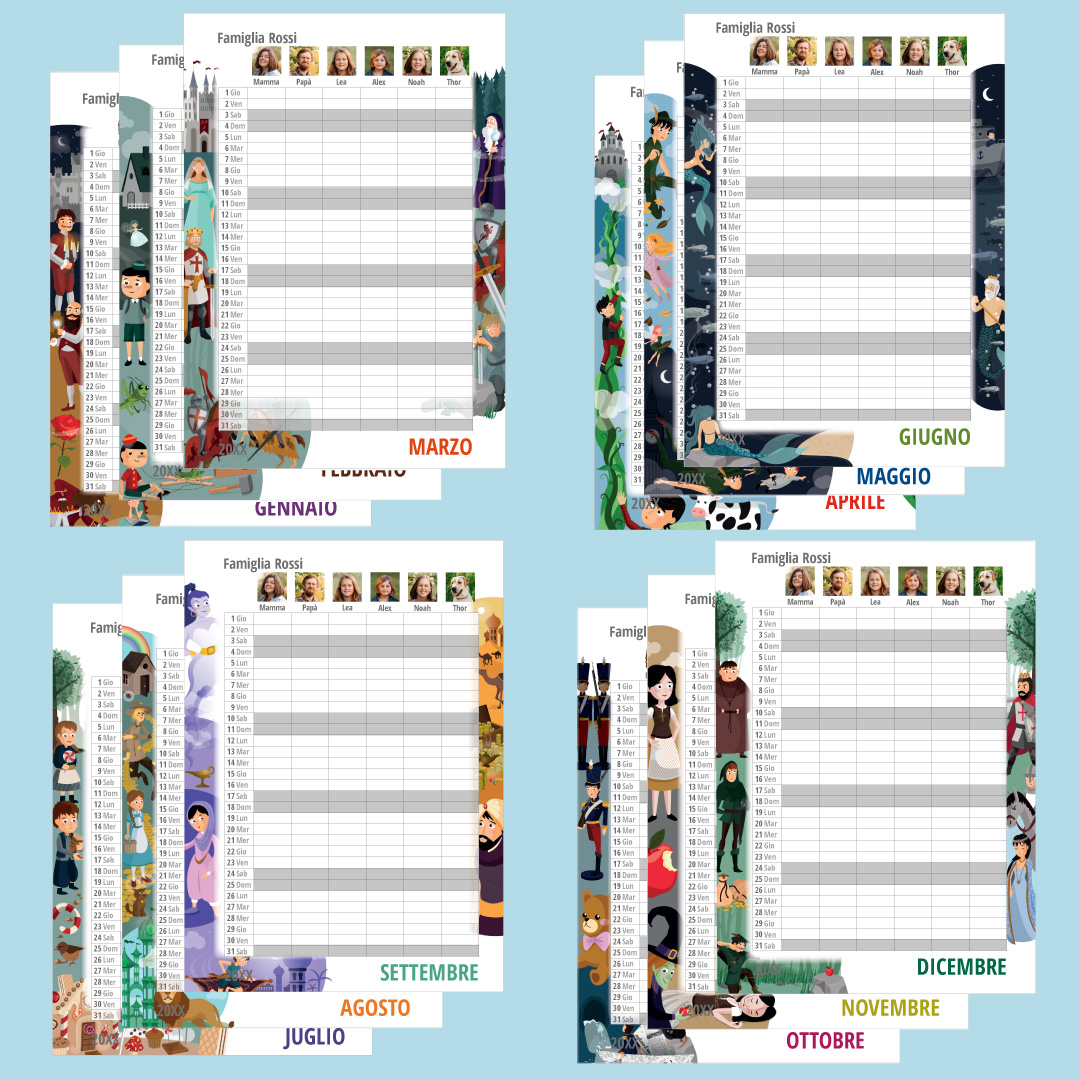 Calendario planner con foto (12 mesi) 2025