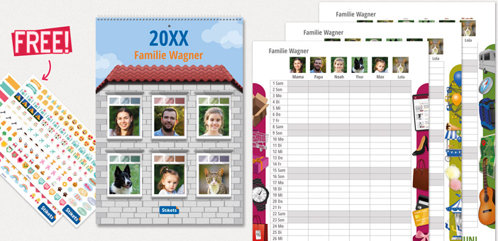 A4-Fotokalender personalisiert (12 Monate) 2026