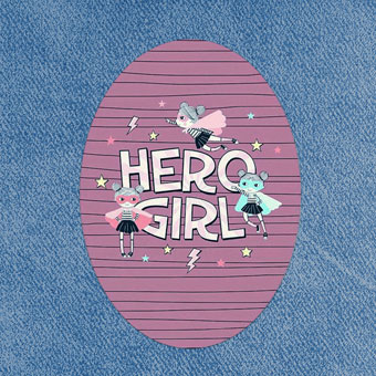 Nažehlovacia záplata Hero Girl