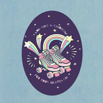 Ride a Rainbow Iron-On Patch