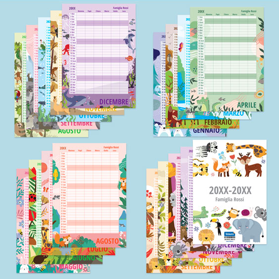 Calendario planner familiare (17 mesi)