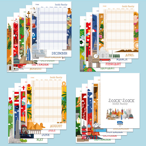 Family Planner Calendar (17 months)