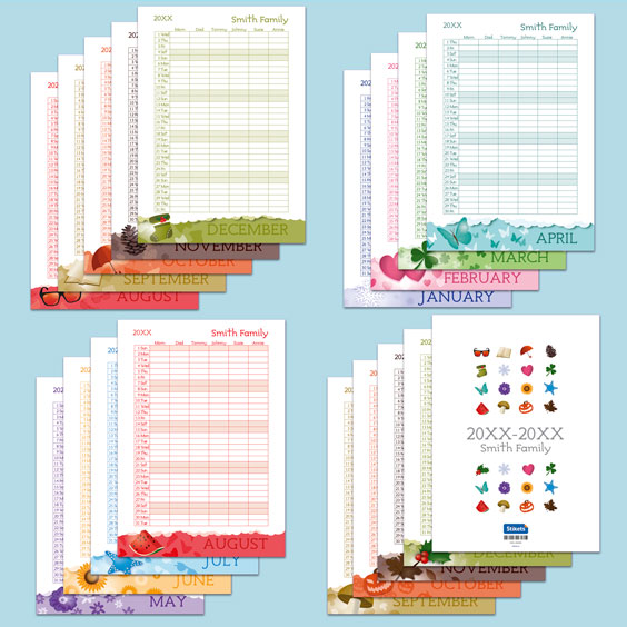 Family Planner Calendar (17 months)