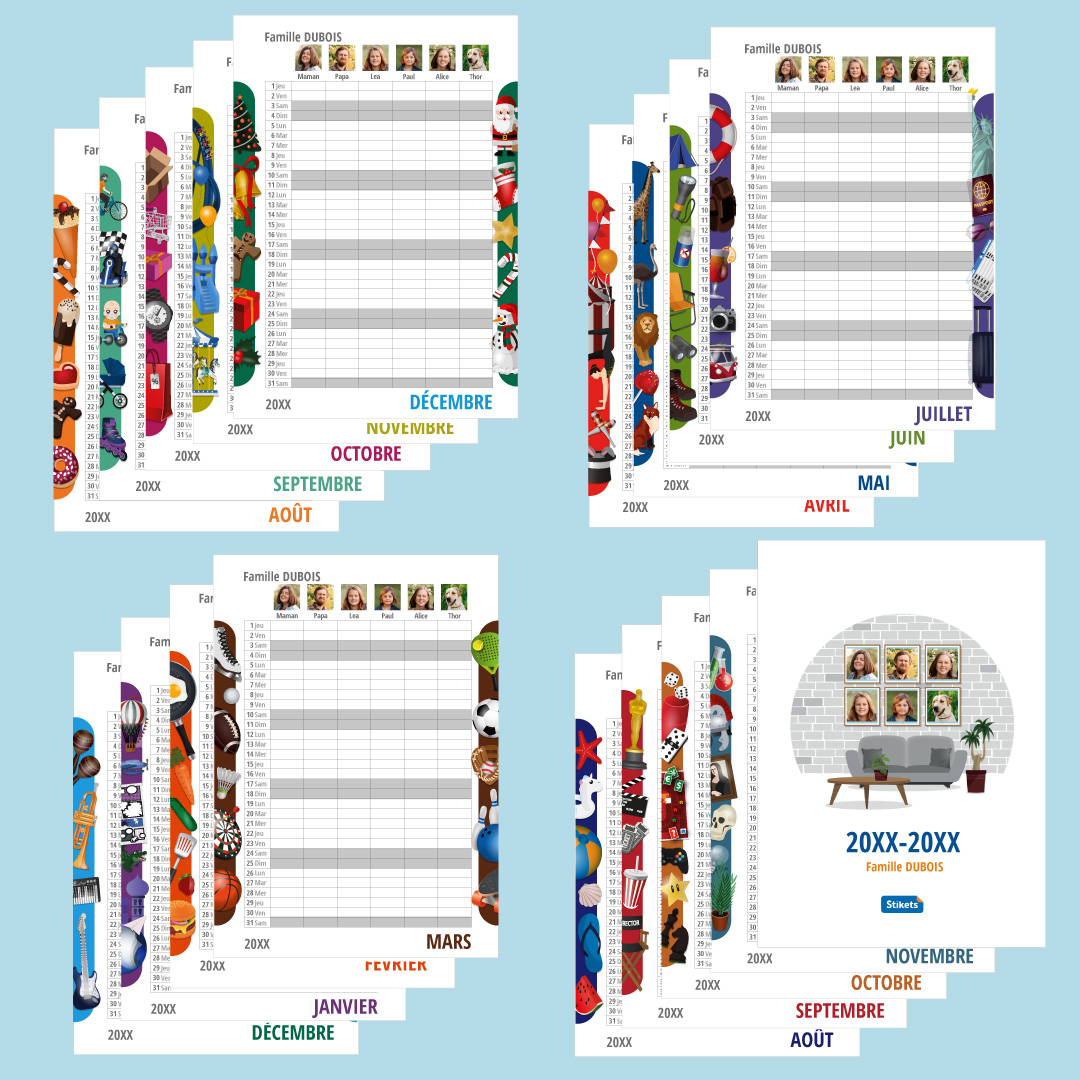 Calendrier avec photos (17 mois)