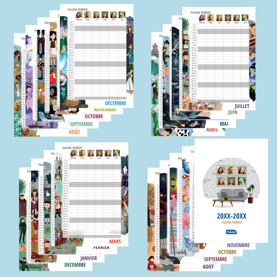 Calendrier avec photos (17 mois)