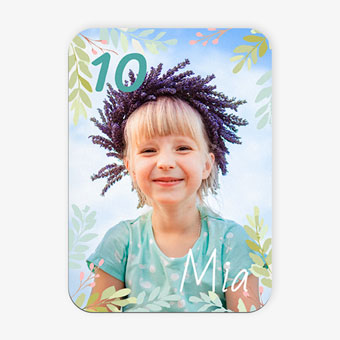 Portafoto personalizado en madera 17 x 12 cm para cumpleaños