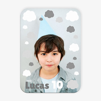 Portafoto personalizado en madera 17 x 12 cm para cumpleaños