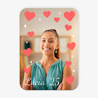 Portafoto personalizado en madera 17 x 12 cm para cumpleaños