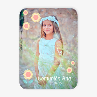 Portafoto personalizado en madera 17 x 12 cm para comuniones
