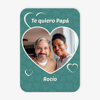 Portafoto personalizado en madera 17 x 12 cm para padres
