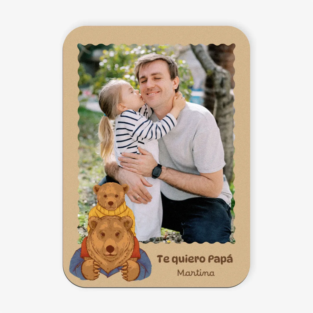Portafoto personalizado en madera para sobremesa