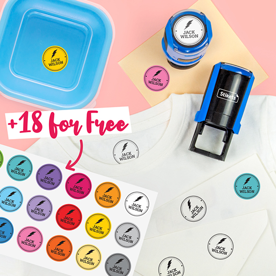 18 FREE Stickers With Your Round Stamp