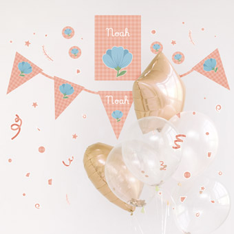 Personalisierter Party-Photocall mit Symbolen