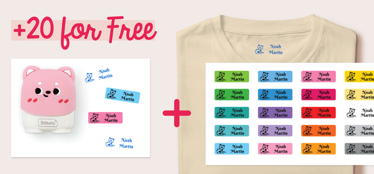 Get 20 FREE adhesive labels with your stamp