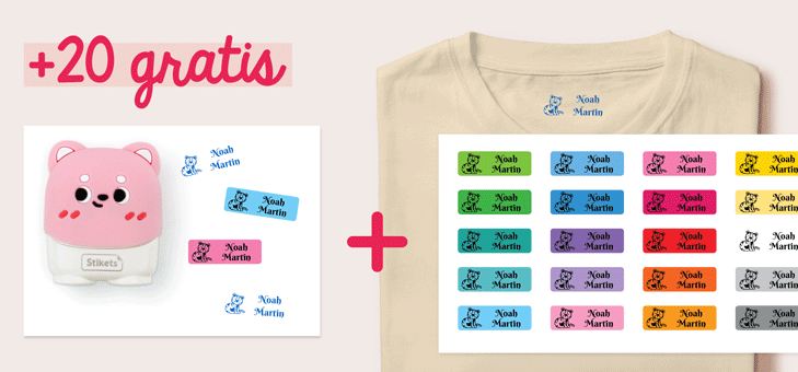 Erhalten Sie 20 KOSTENLOSE Klebeetiketten zu Ihrem Stempel