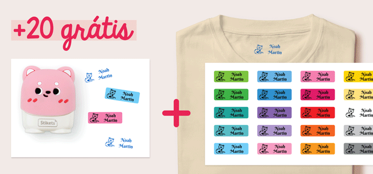 Consegue 20 etiquetas autocolantes GRÁTIS com o teu carimbo