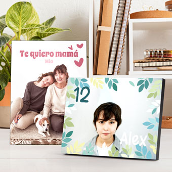 Portafoto personalizado en madera 20 x 15 cm para madres