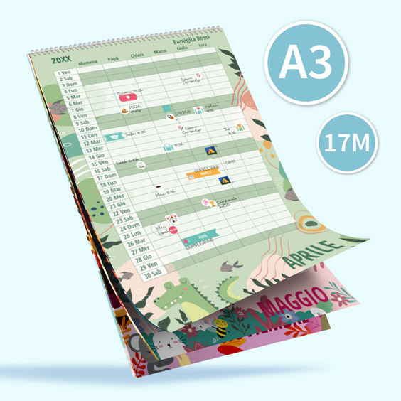 Calendario planner familiare (17 mesi) 24/25