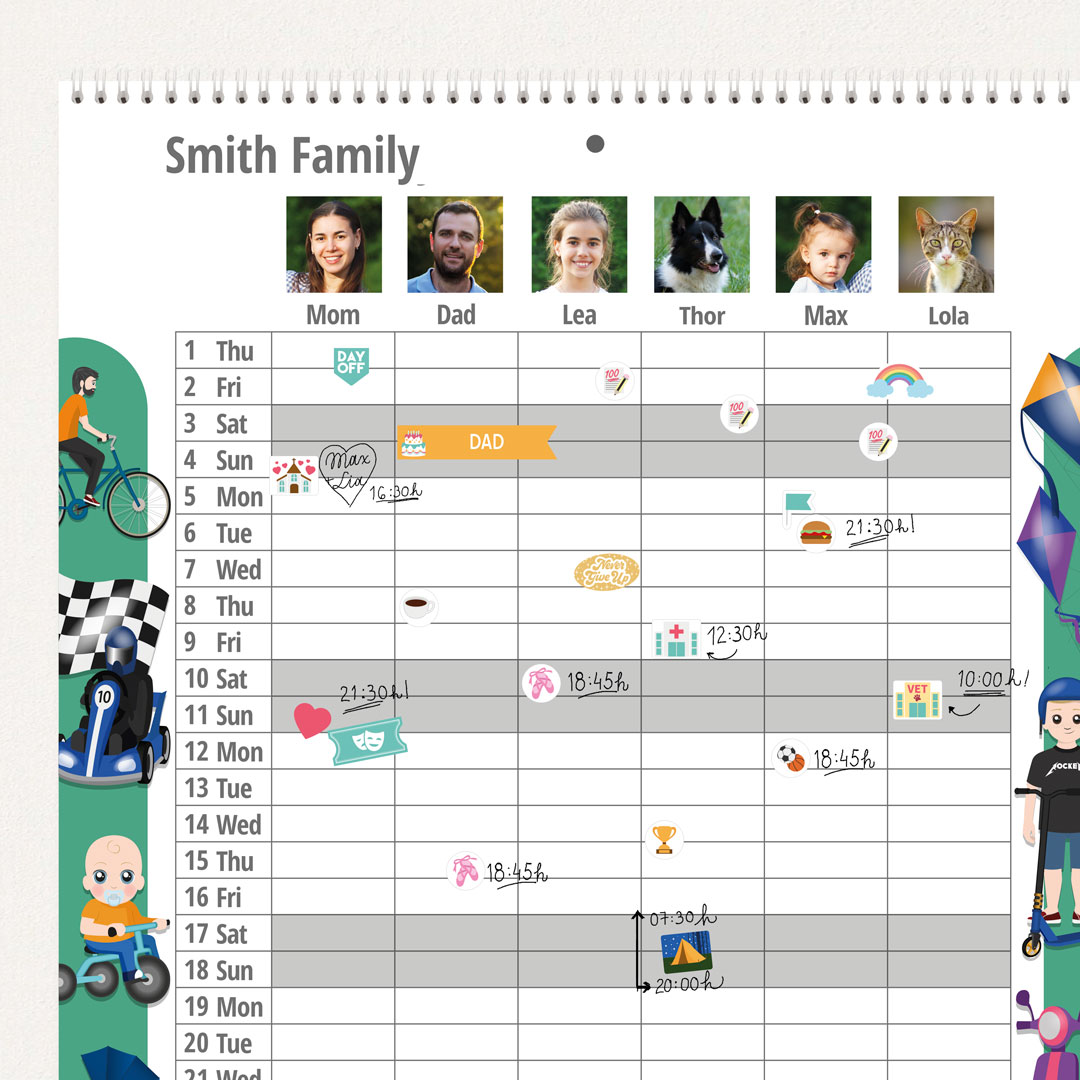 Photo planner Calendar A3 2025 (17 months) 25/26