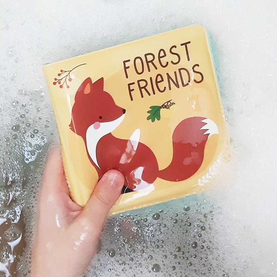Libro de baño de animales del bosque de A Little Lovely Company