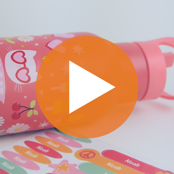 Personalisierbare Edelstahlflasche „Fun“ von A Little Lovely Company