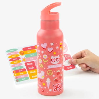 Personalisierbare Edelstahlflasche „Fun“ von A Little Lovely Company