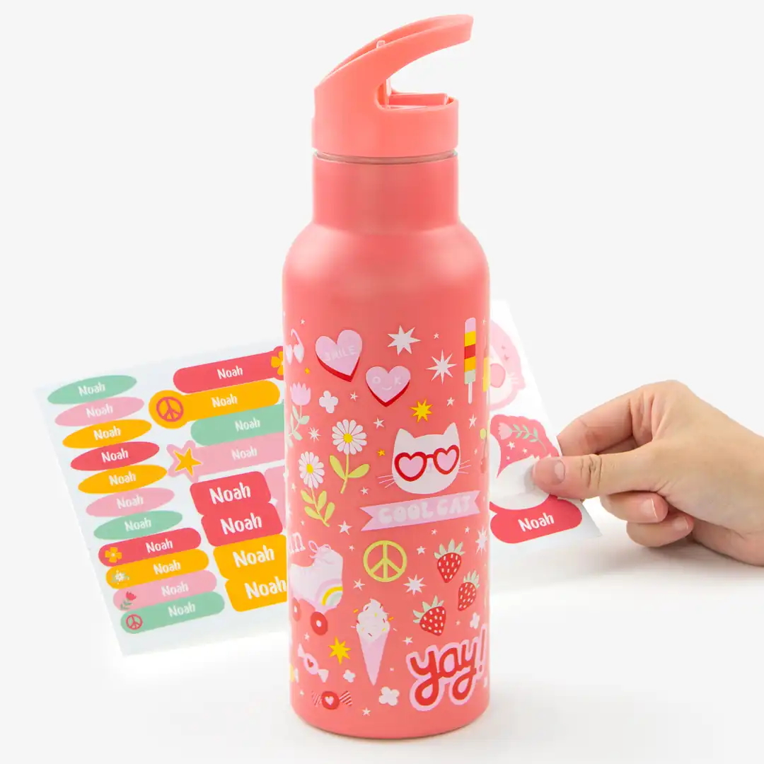 Personalisierbare Edelstahlflasche „Fun“ von A Little Lovely Company