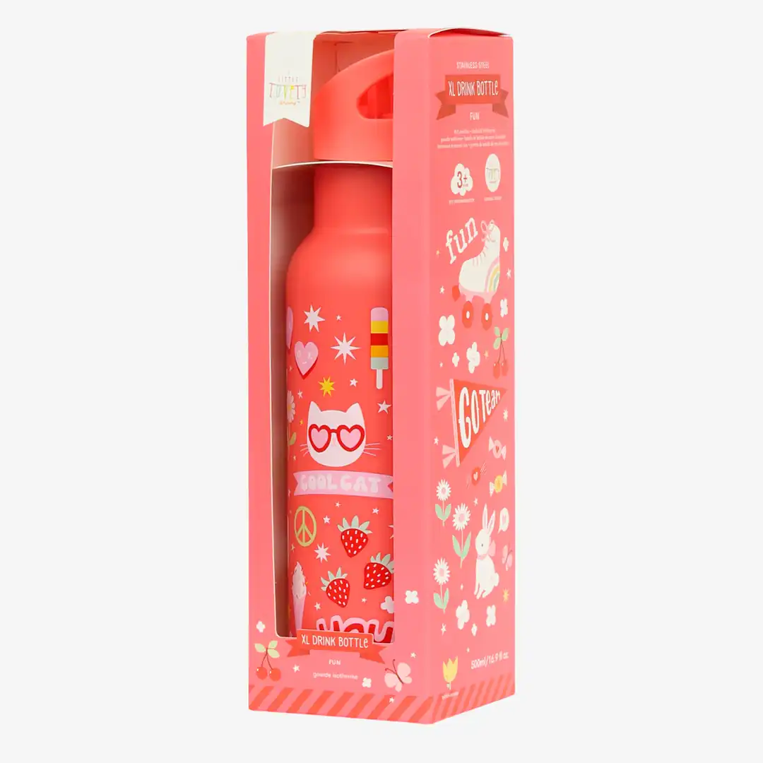 Personalisierbare Edelstahlflasche „Fun“ von A Little Lovely Company