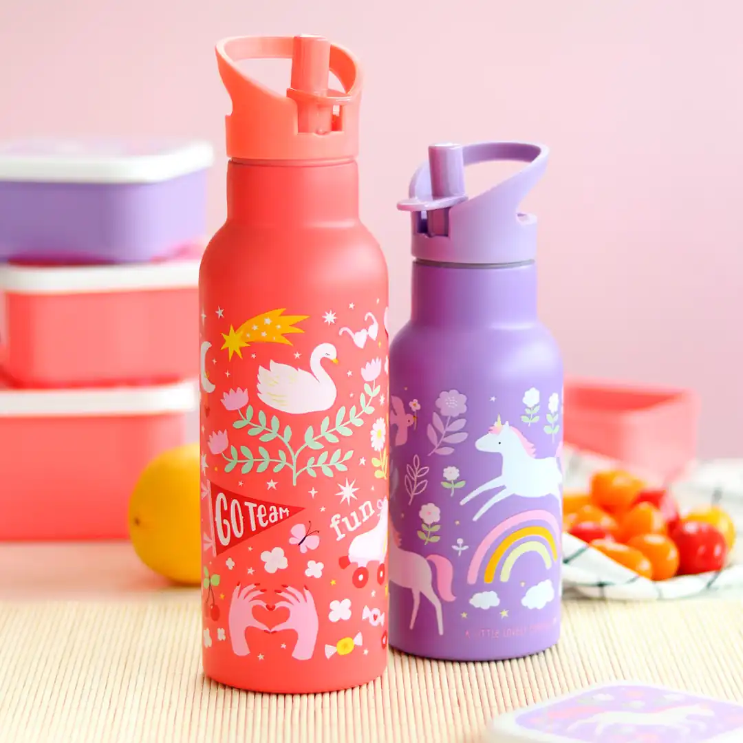 Personalisierbare Edelstahlflasche „Fun“ von A Little Lovely Company