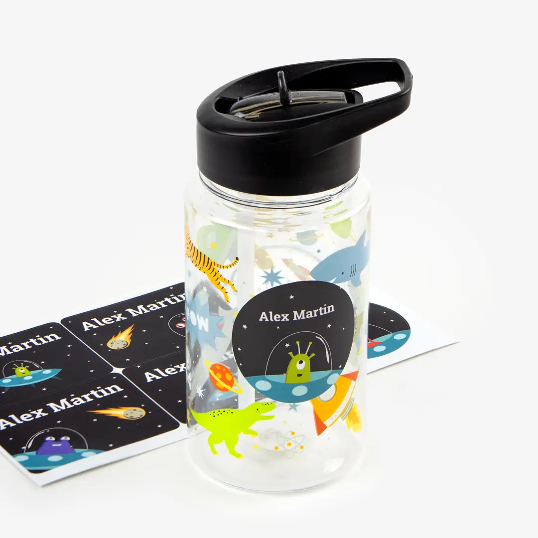 Sticla personalizata galaxy pentru copii de la A Little Lovely Company