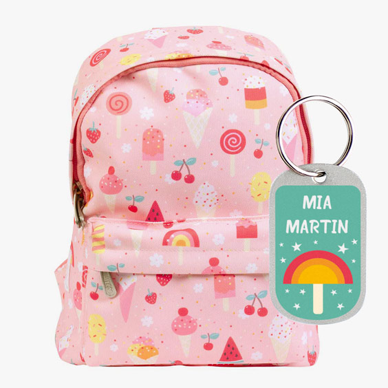 Mini mochila Sorvete A Little Lovely Company personalizável