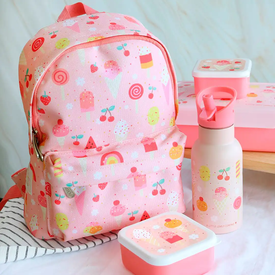 Personalisierbare Edelstahlflasche Ice Cream von A Little Lovely Company für Kinder