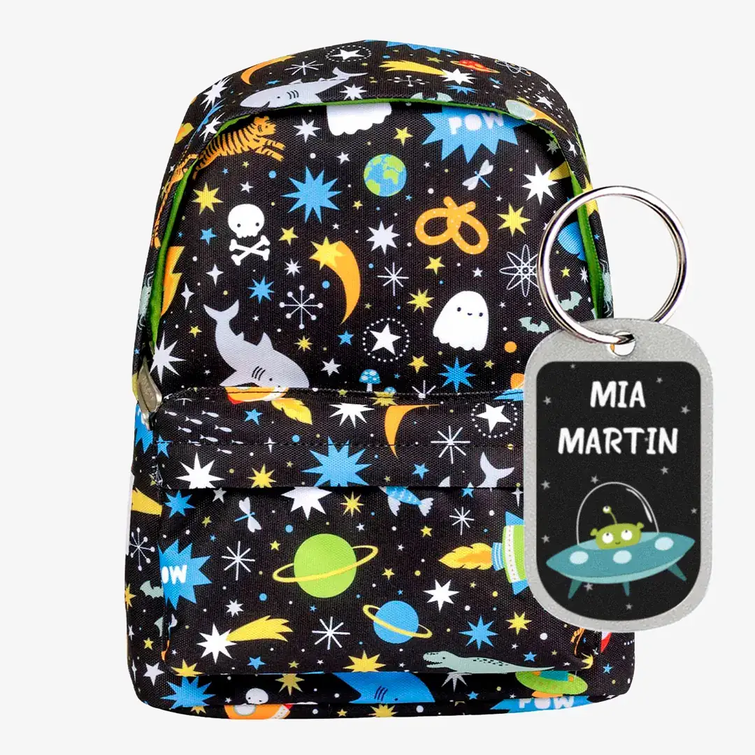 Mini rucsac Galaxie de la A Little Lovely Company personalizabila