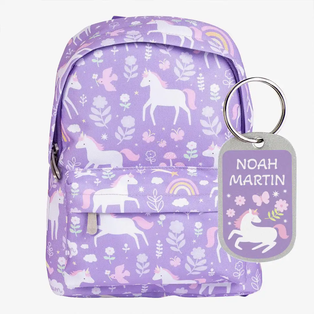 Mini mochila Unicorn Dreams A Little Lovely Company personalizable