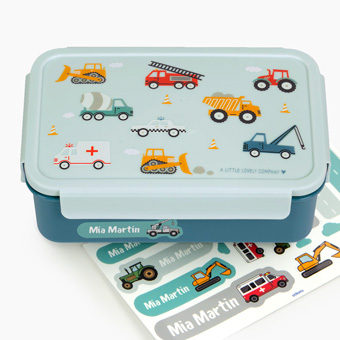 Vehicles Children's Bento Lunchbox by A Little Lovely Company