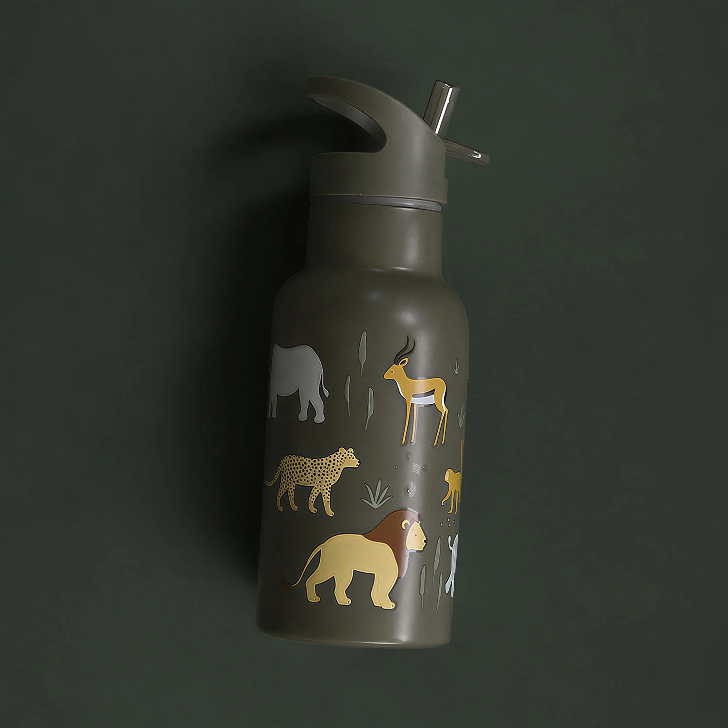 Gourde isotherme en acier inoxydable Savane  A Little Lovely Company personnalisée pour enfants