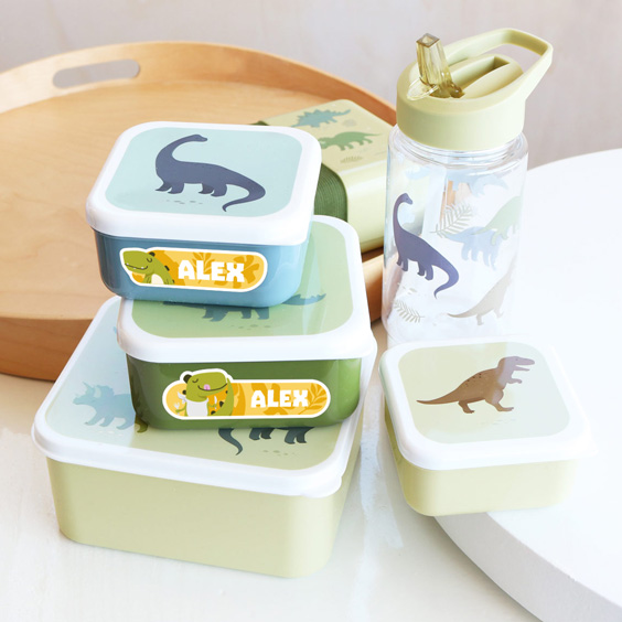 4er Set Dinosaurier Lunchboxen für Kinder - A Little Lovely Company