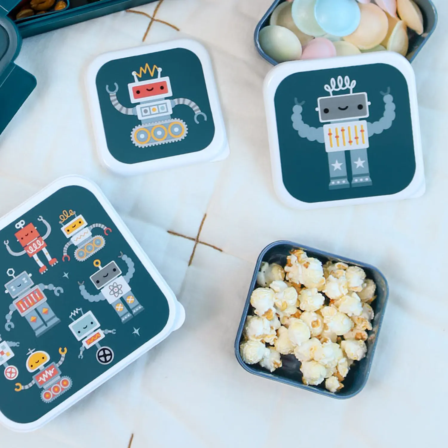A Little Lovely Company Snack Box Set Robots A Little Lovely Company Snack Box Set Robots
