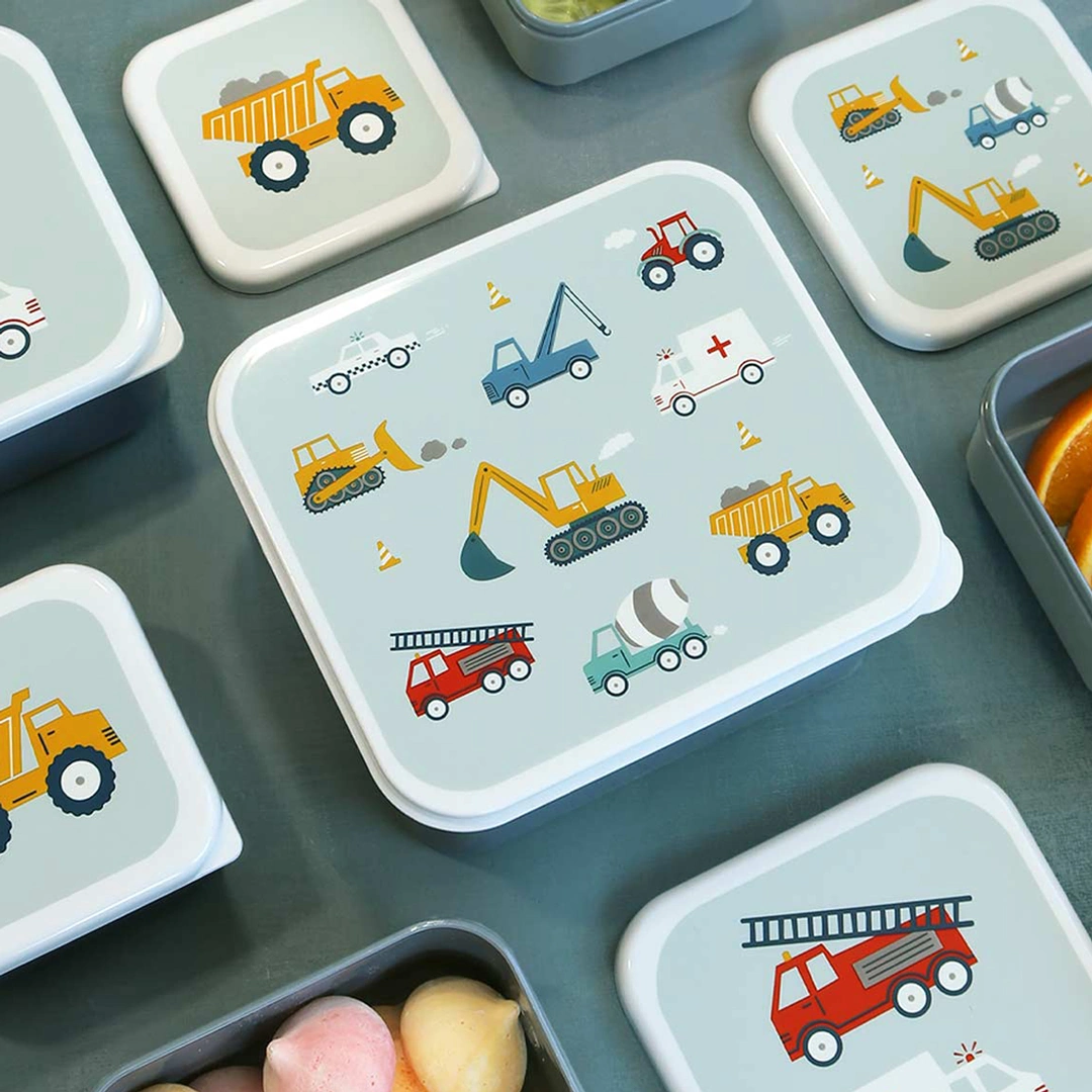 Set of 4 Personalizable Joy snack boxes by A Little Lovely Company 