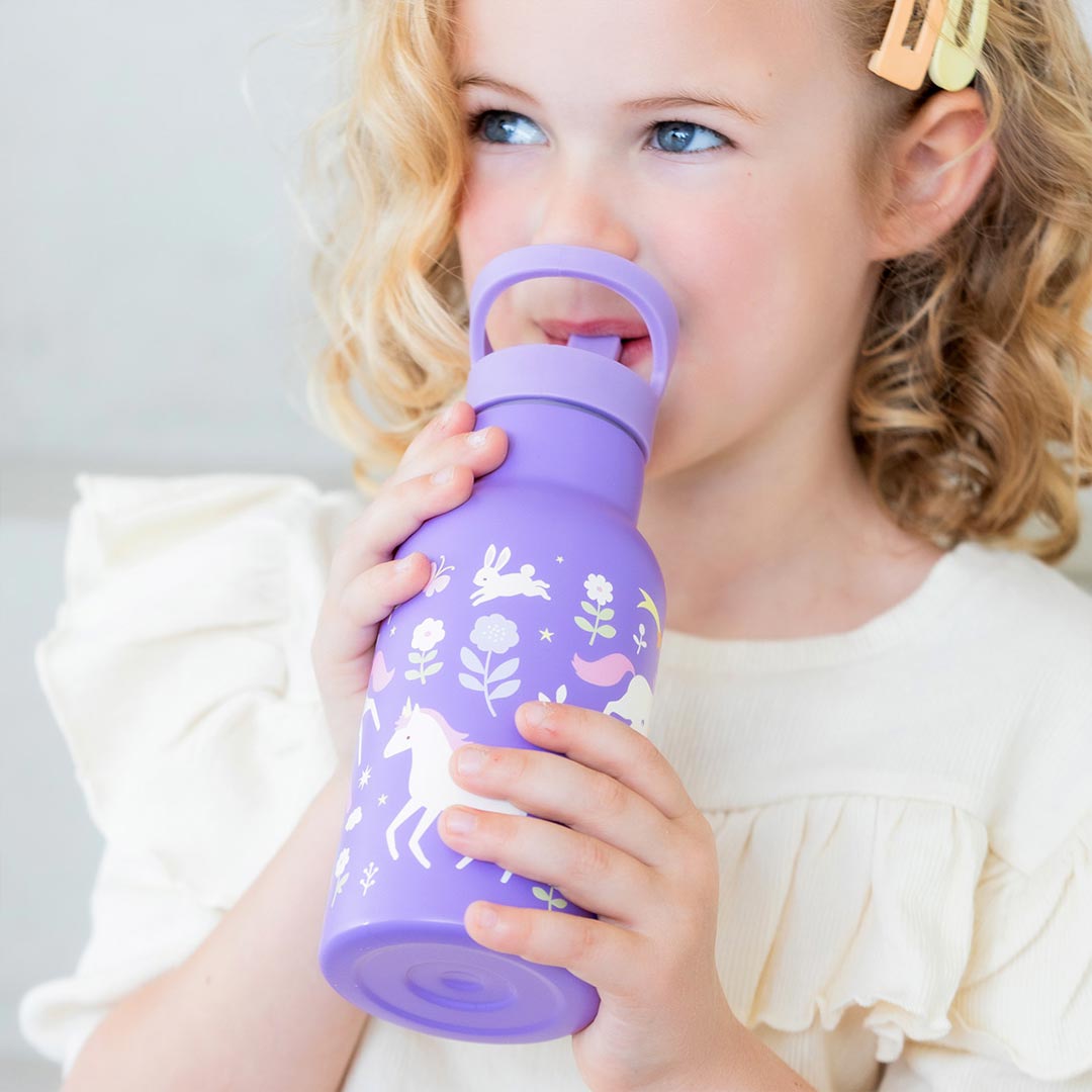 A Little Lovely Company Unicorn Personalised Stainless Steel Kids Water Bottle