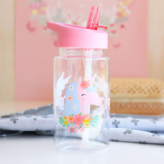 Botella personalizable para niños Unicornios de A Little Lovely Company