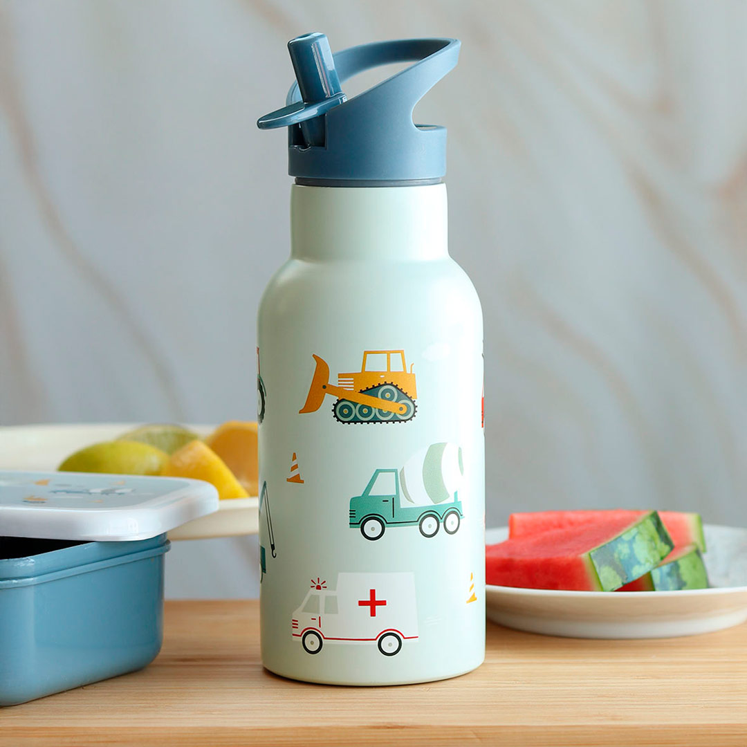 Borraccia in acciaio inox Veicoli A Little Lovely Company personalizzabile per bambini