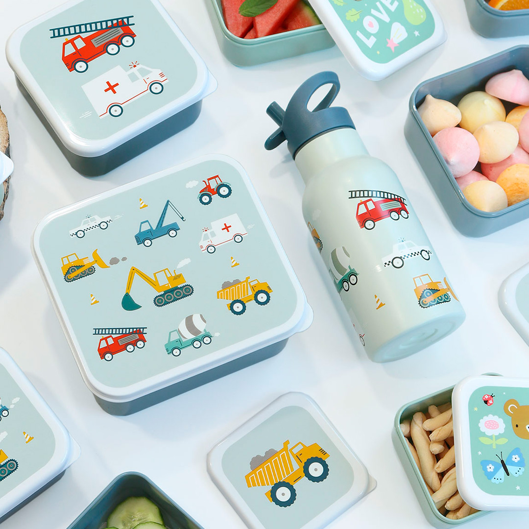 Borraccia in acciaio inox Veicoli A Little Lovely Company personalizzabile per bambini