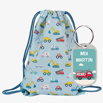 Mochila Saco Infantil A Little Lovely Company Vehicles