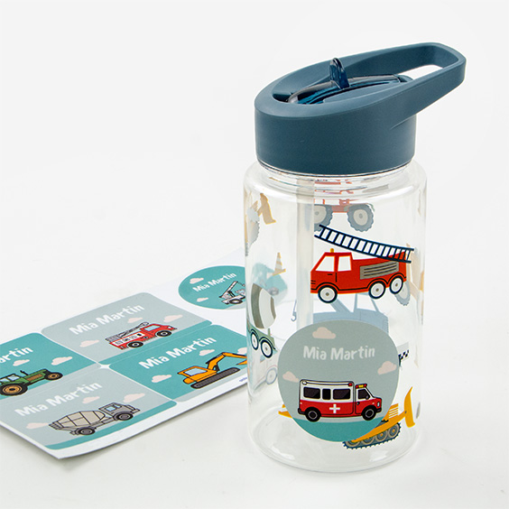 Personalised Vehicles Bottle for Kids by A Little Lovely Company