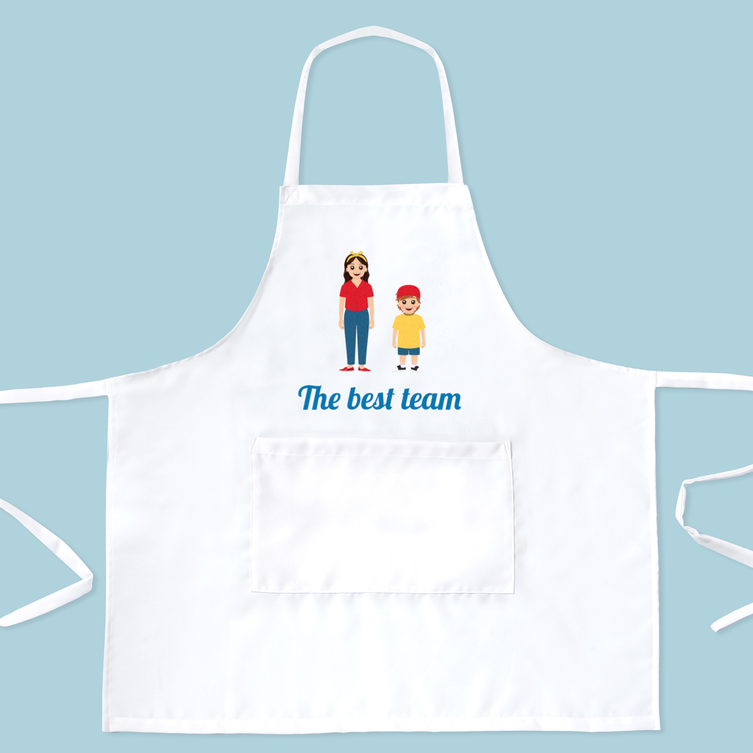 Tablier de cuisine personnalisé pour adultes avec famille Twinies®