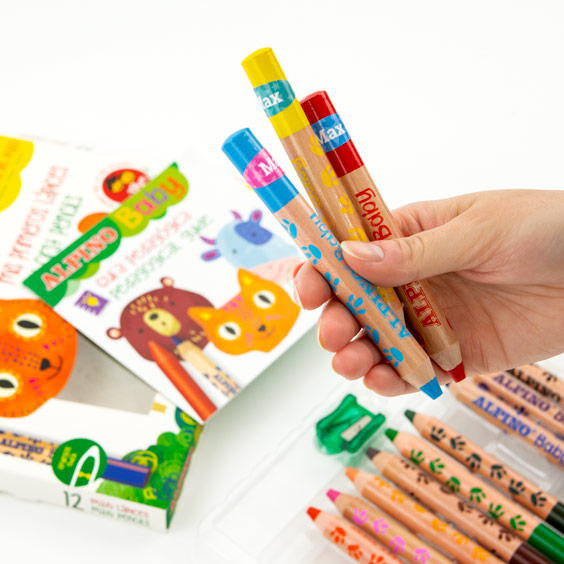 Etui 12 crayons de couleur - Alpino Baby